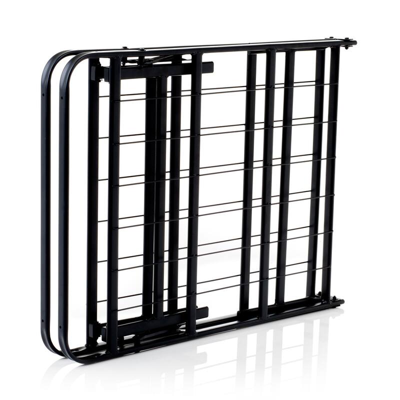 Foldable Metal Platform Bed Frame and Mattress Foundation Queen by Lucid Comfort Collection