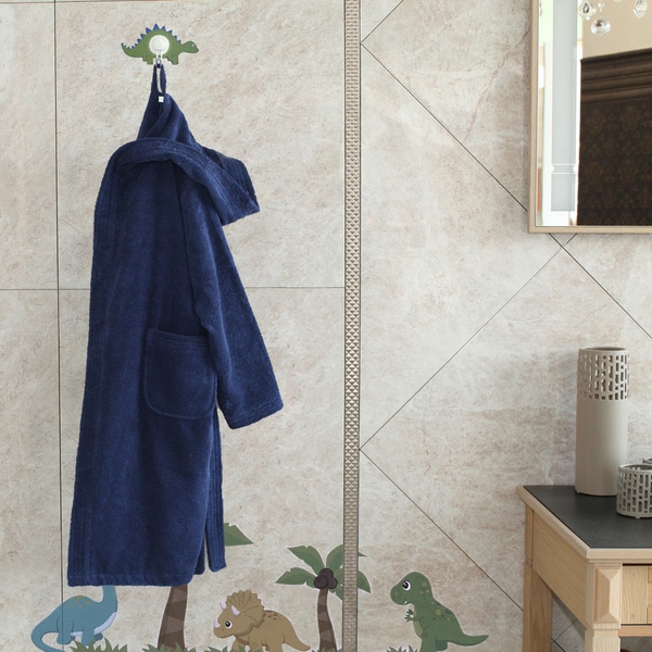 Sweet Kids Midnight Blue Turkish Cotton Hooded Terry Bathrobe