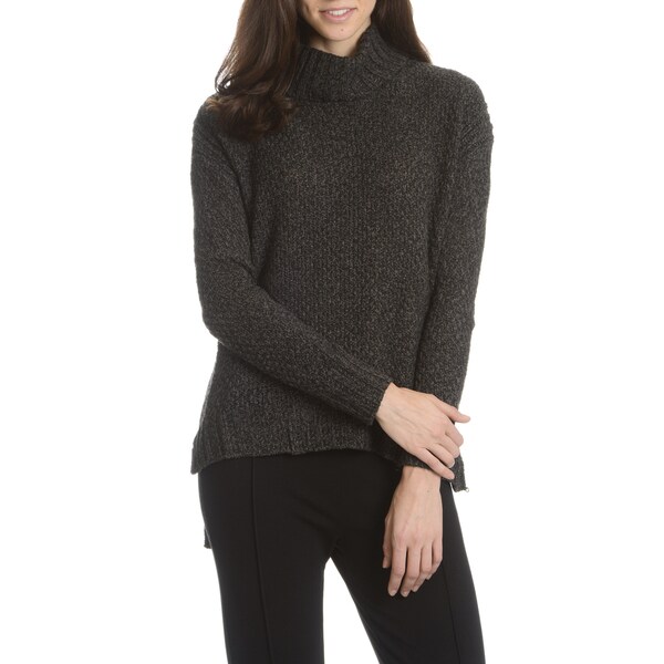 Chelsea & Theodore Women's Marled Knit Turtleneck - Free Shipping On ...