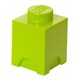 lime green lego storage brick