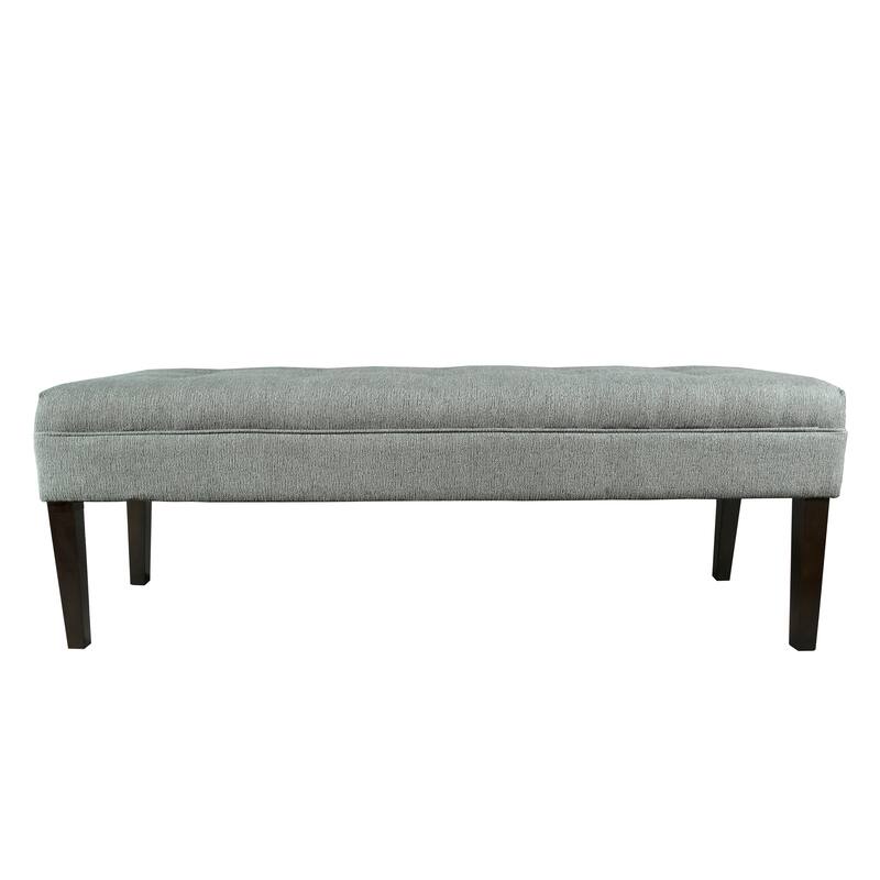 Kaya Button Tufted Upholstered Long Bench - Grey