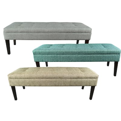 Kaya Button Tufted Upholstered Long Bench