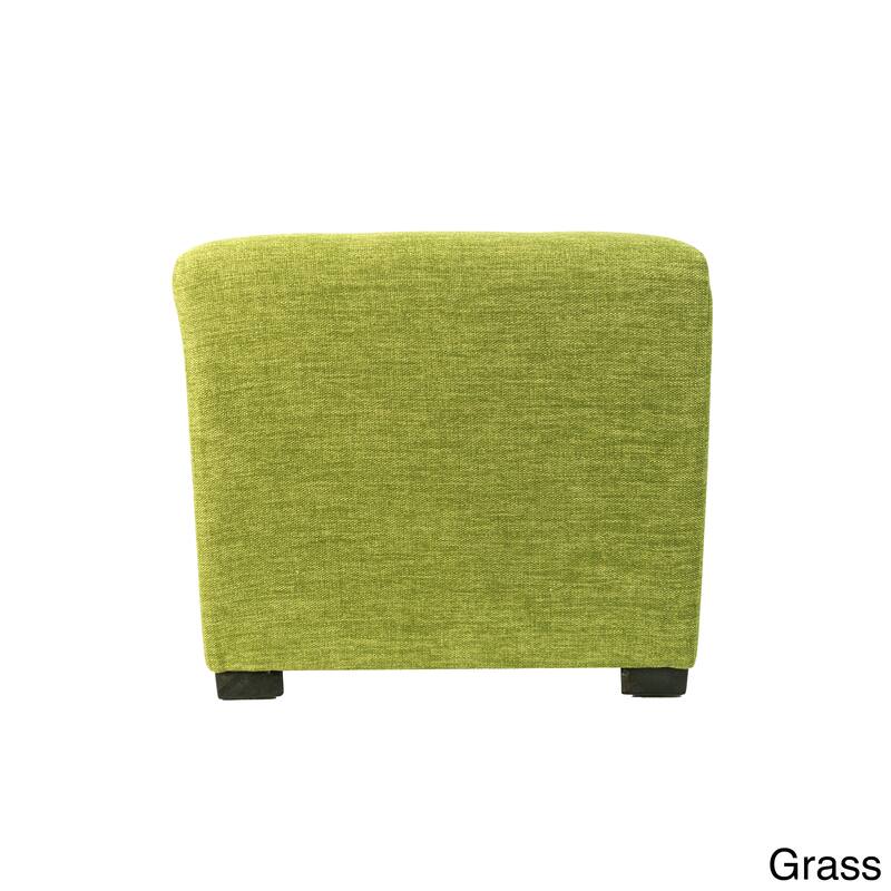 MJL Furniture Key Largo 4-button Tufted Square Ottoman - Green