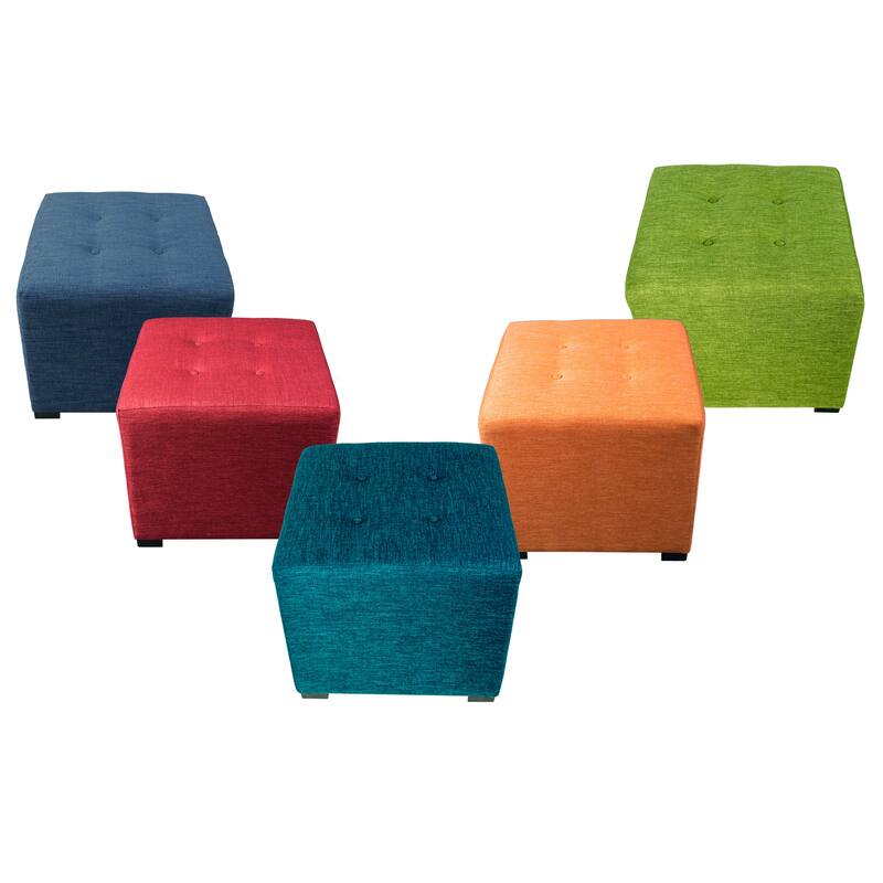MJL Furniture Key Largo 4-button Tufted Square Ottoman