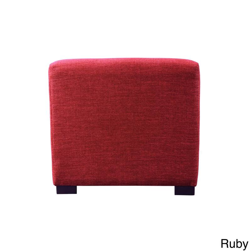 MJL Furniture Key Largo 4-button Tufted Square Ottoman - Red