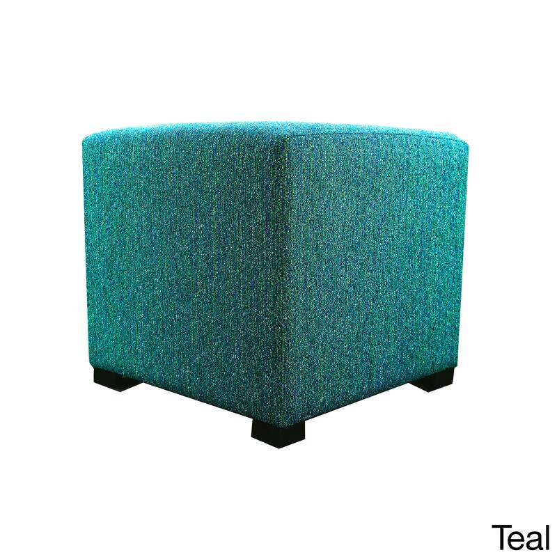 MJL Furniture Text2 Olivia 4-button Tufted Square Ottoman - Teal