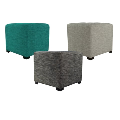 MJL Furniture Lucky Square Button Tufted Ottoman
