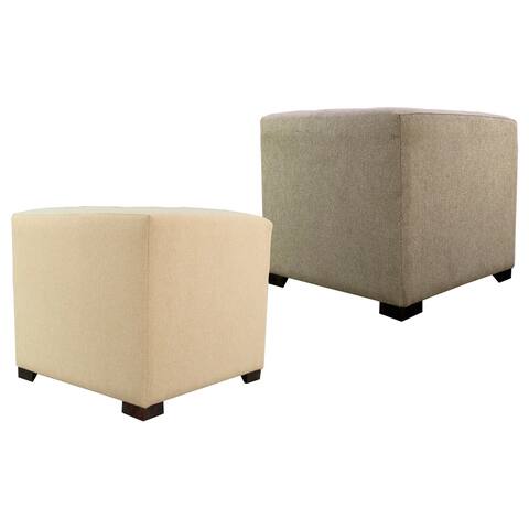 MJL Furniture Dawson7 4-button Tufted Square Ottoman