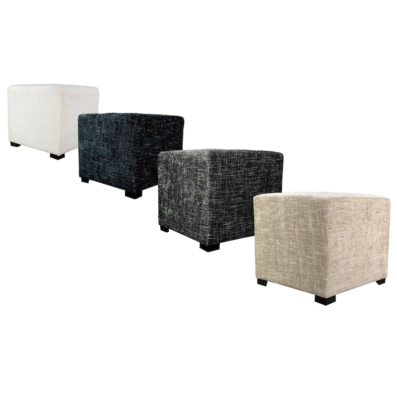 MJL Furniture Atlas 4-button Tufted Square Ottoman