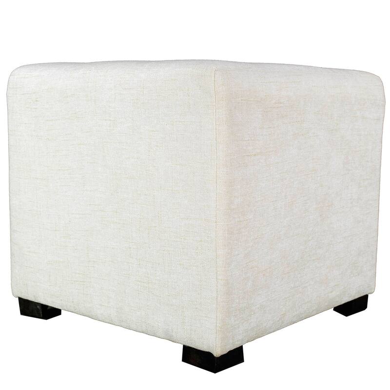 MJL Furniture Atlas 4-button Tufted Square Ottoman