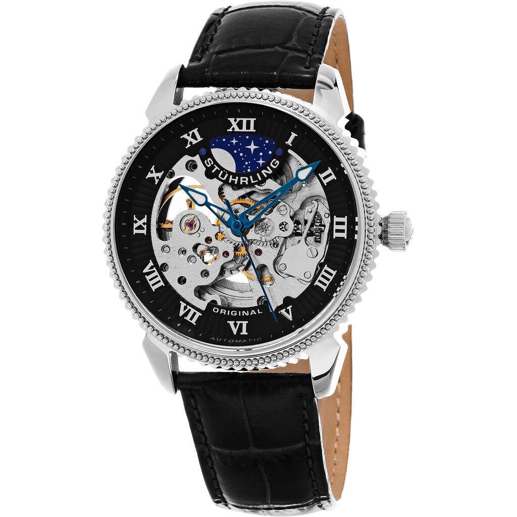Stuhrling Original Men's Automatic Special Reserve Leather Strap Watch