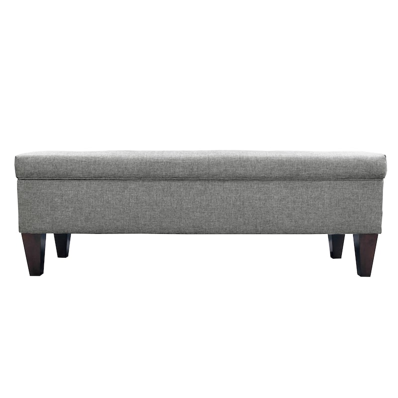 Brooke 10-button Tufted Upholstered Long Storage Bench Ottoman