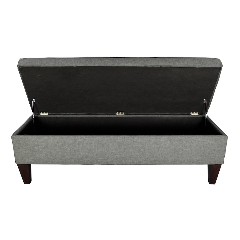 Brooke 10-button Tufted Upholstered Long Storage Bench Ottoman