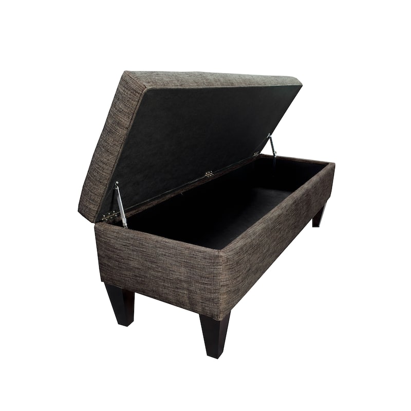 Brooke 10-button Tufted Upholstered Long Storage Bench Ottoman
