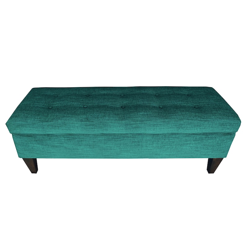 Brooke 10-button Tufted Upholstered Long Storage Bench Ottoman