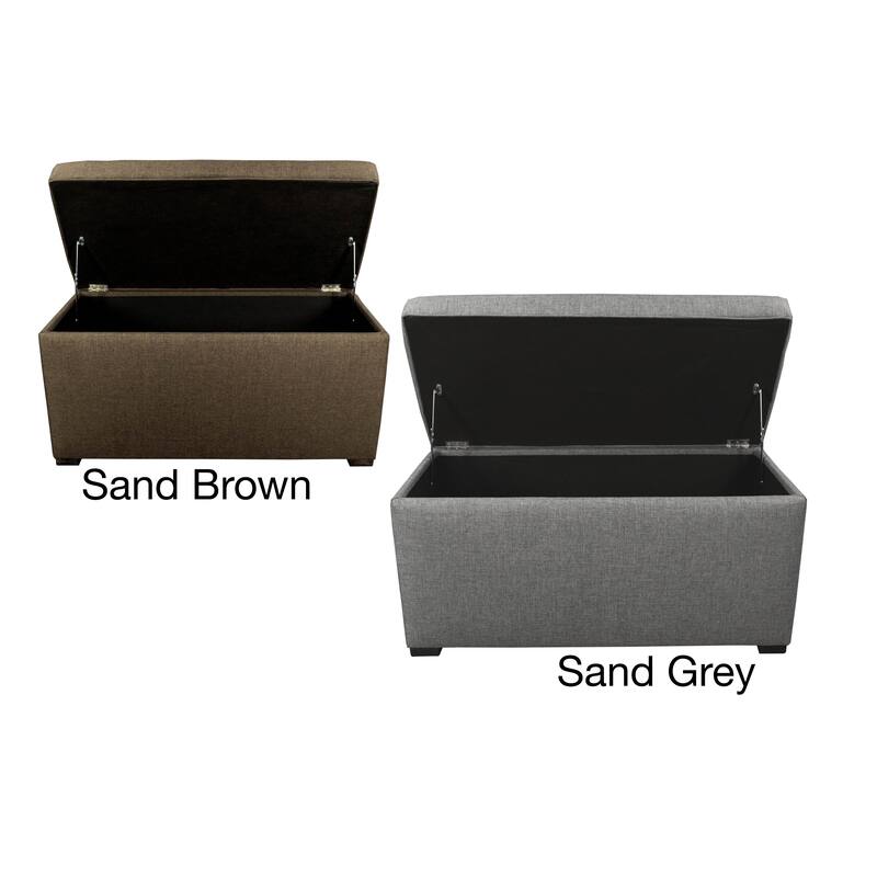 Angela 8-button Tufted Sand Storage Trunk Bench