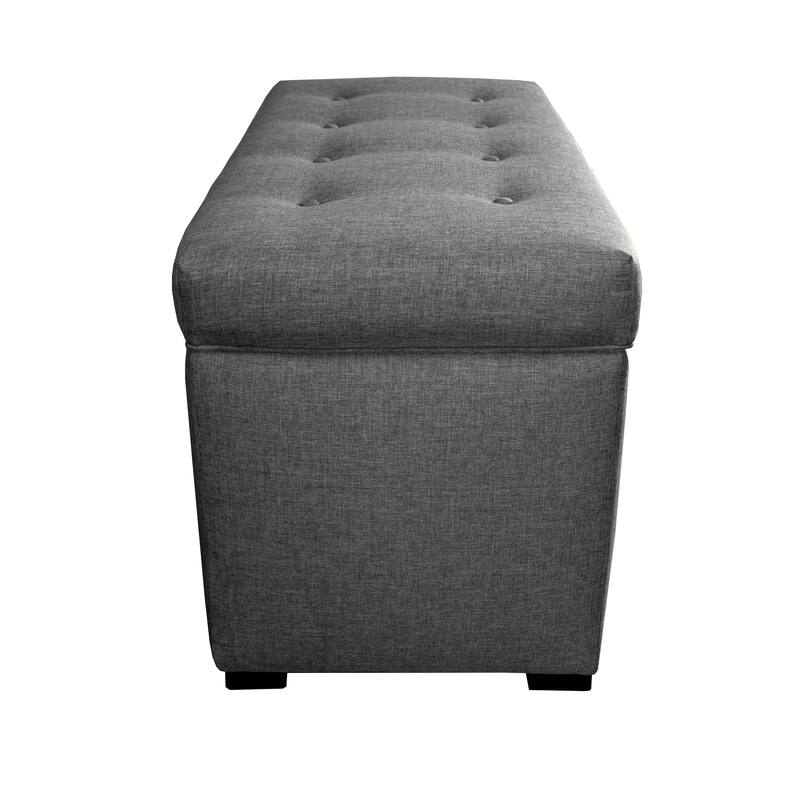 Angela 8-button Tufted Sand Storage Trunk Bench