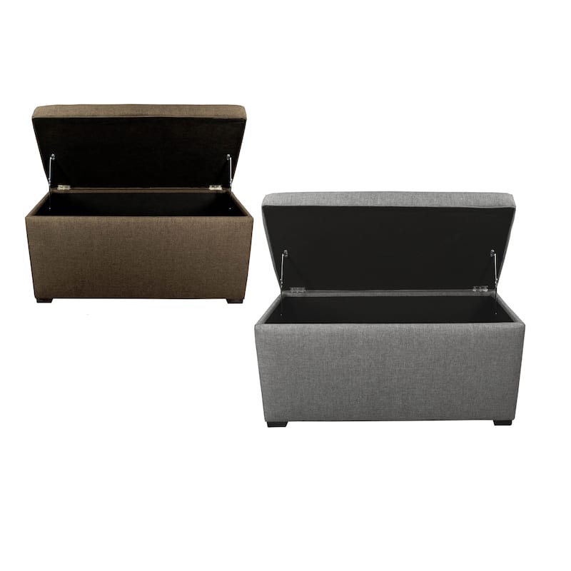Angela 8-button Tufted Sand Storage Trunk Bench
