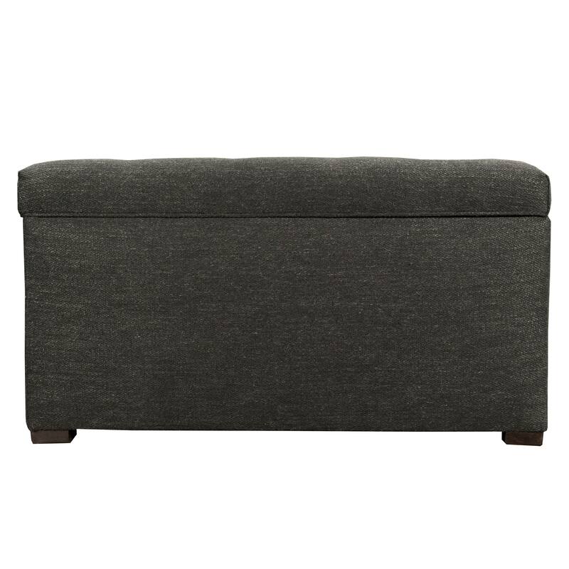 Angela 8 Button Tufted Belfast Storage Trunk - Bench - Charcoal