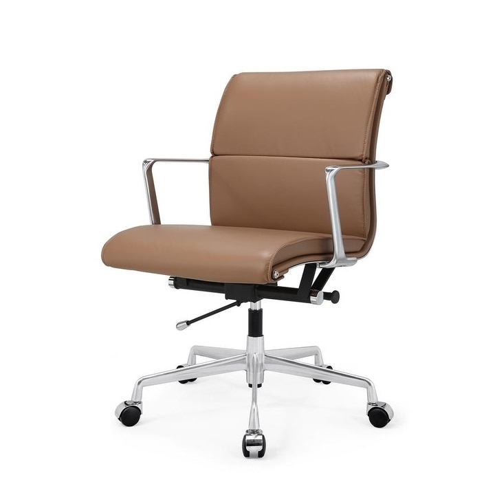 M347 Brown Italian Leather Office Chair 10756657 M347 Brown Italian Leather Office Chair