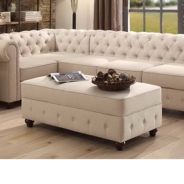 Moser Bay Furniture Garcia Tufted Rectangle Storage Ottoman Overstock 10756853