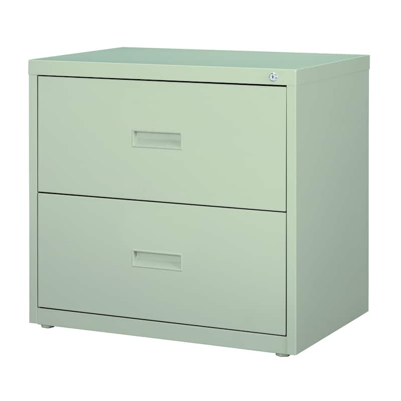 Hirsh Commercial 30" Wide 2-Drawer Lateral File Cabinet, Light Gray