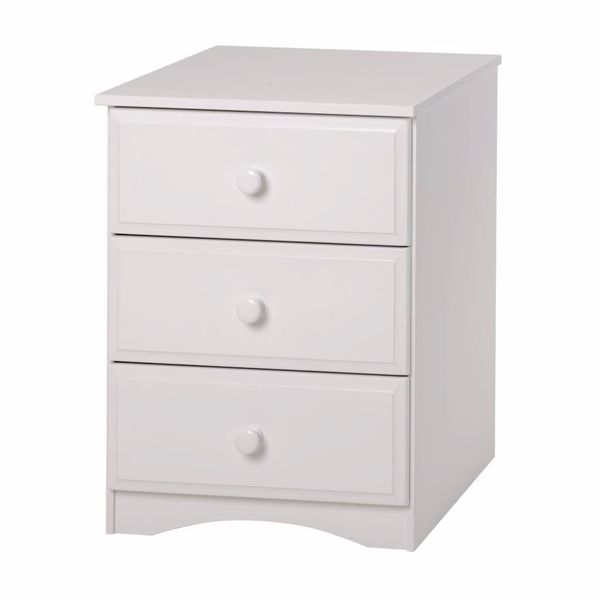 Shop Camaflexi Narrow White Wood Three Drawer Dresser Ships To