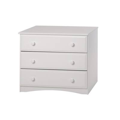 Camaflexi White Wooden Three Drawer Dresser