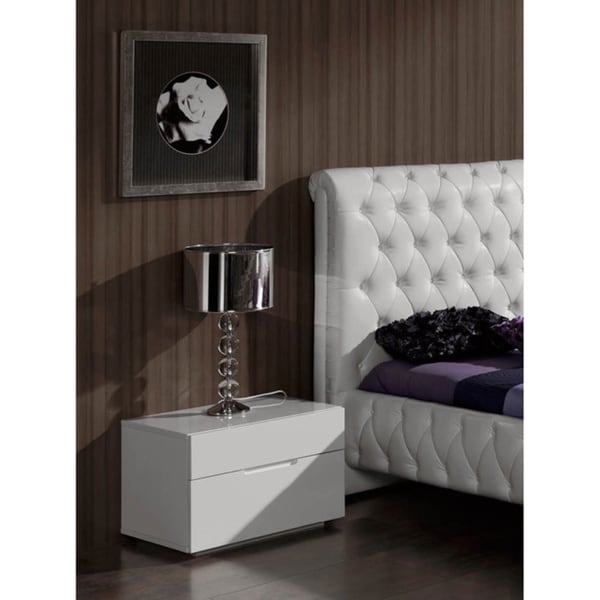 Luca Home Nightstand 2-drawer White