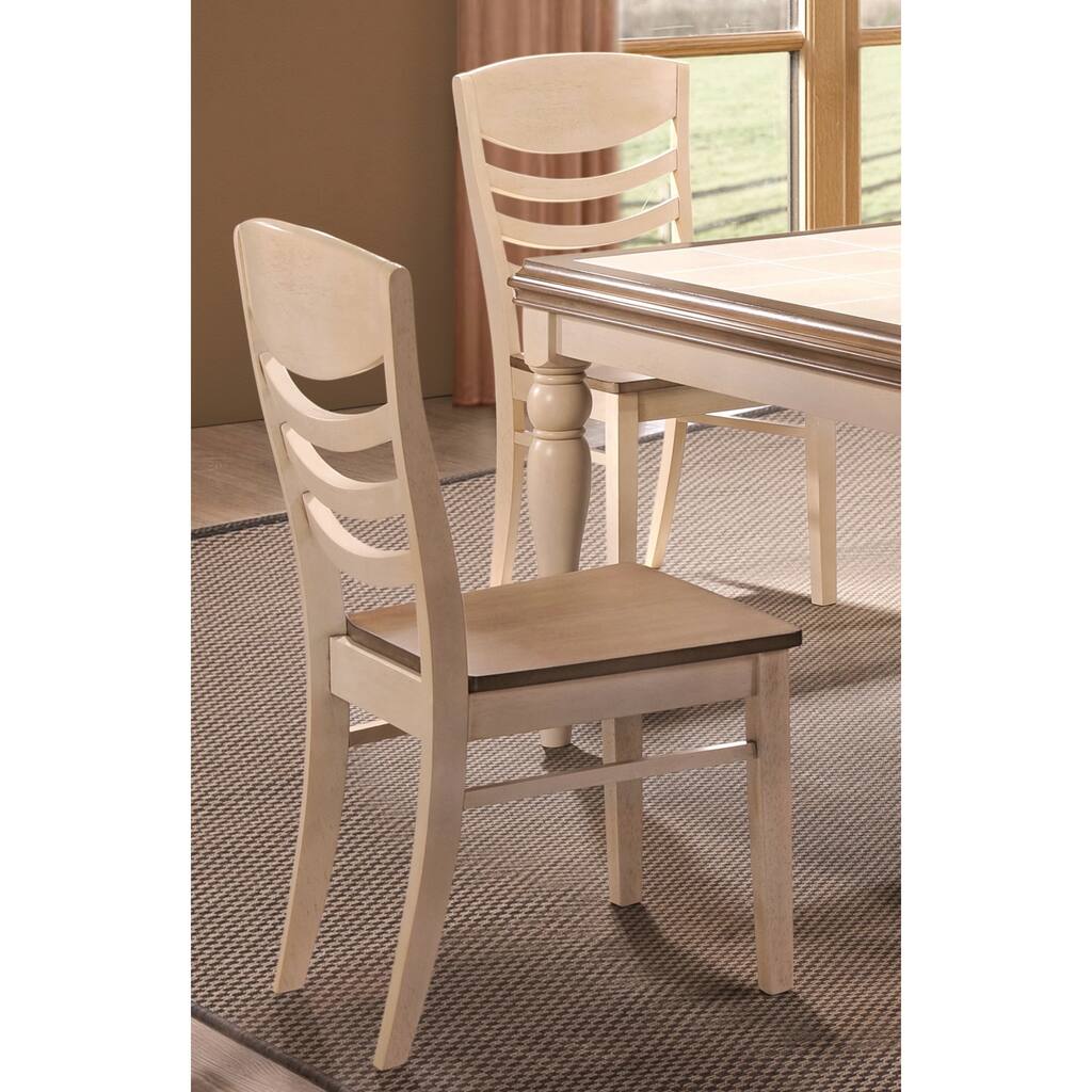 Montgomery Two-tone Ladder Back Dining Chairs (Set of 2)