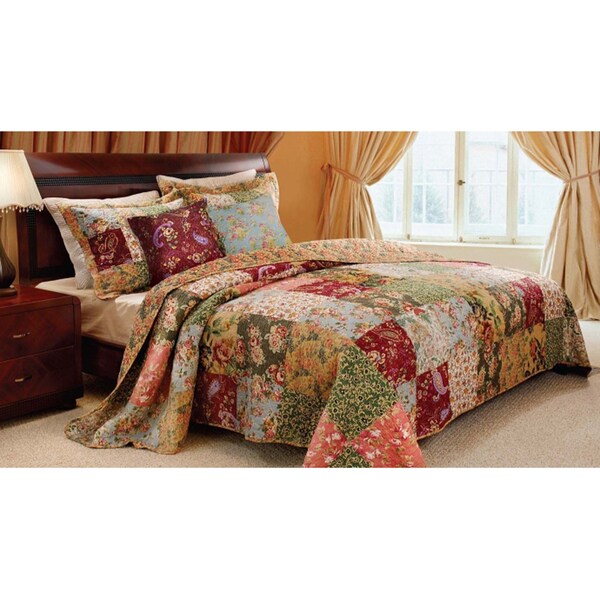 Greenland Home Fashions Antique Chic Deluxe 5piece Bedspread Set Size