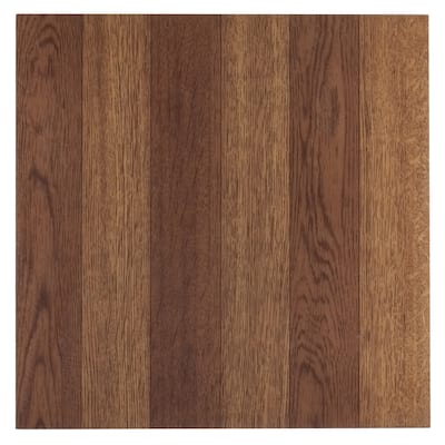 Achim Tivoli Medium Oak Plank-Look 12x12 Self Adhesive Vinyl Floor Tile - 45 Tiles/45 sq. Ft