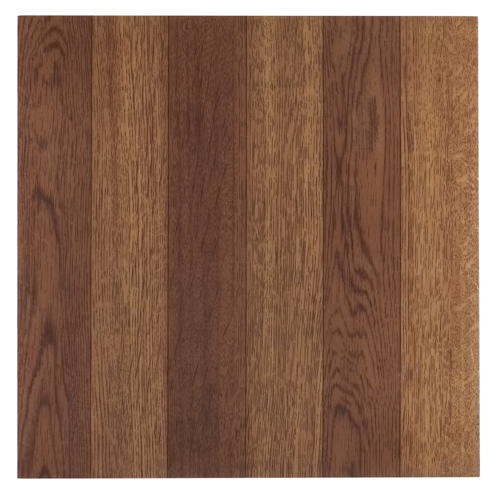 Achim Tivoli Medium Oak Plank-Look 12x12 Self Adhesive Vinyl Floor Tile - 45 Tiles/45 sq. Ft