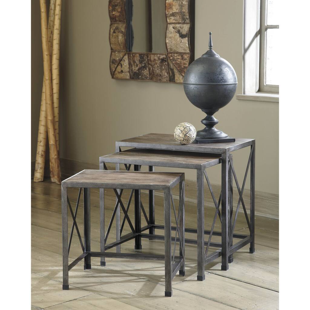 Signature Design by Ashley Vennilux Set of 3 Nesting End Tables