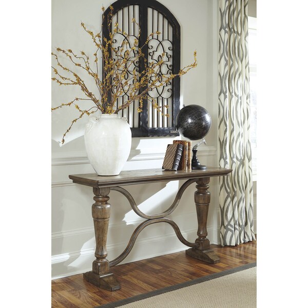 Signature Design By Ashley Tanshire Light Brown Sofa Table Signature Design By Ashley Tanshire Light Brown Sofa Table