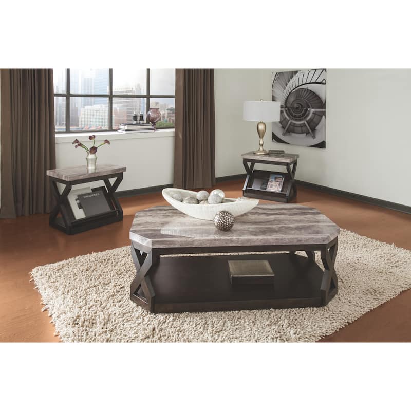 Radilyn Contemporary Occasional Table Set (3/CN) Grayish Brown