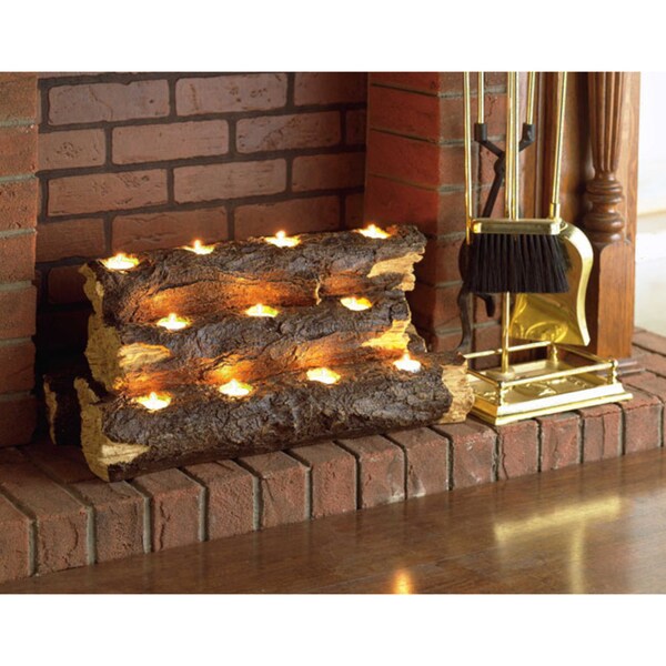 Upton Home Tealight Fireplace Log As Is Item