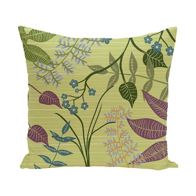 Botanical Floral Print Outdoor 18-inch Pillow