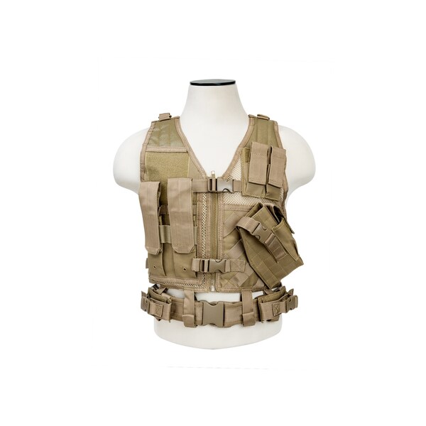 NcStar Tactical Vest Childrens, Tan XS-S
