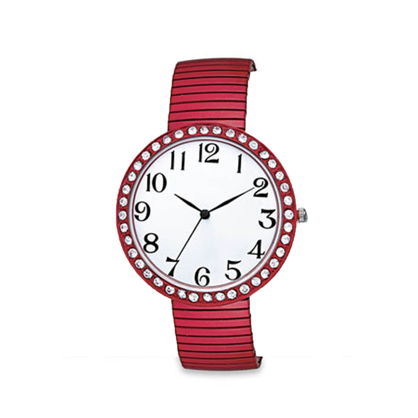 women's digital watch with stretch band