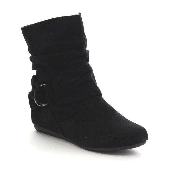 ankle slouch boots flat