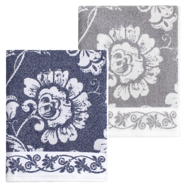 Authentic Hotel and Spa Anna Turkish Cotton Jacquard Bath Towel (Set of 2)