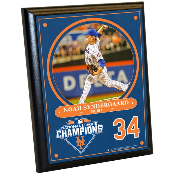 New York Mets 2015 National League Champions Noah Syndergaard 8x10 Plaque w/ Game Used Dirt from Citi Field