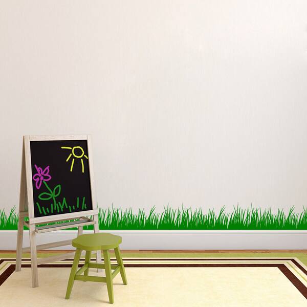 slide 1 of 3, Grass Wall Decal (16x48)
