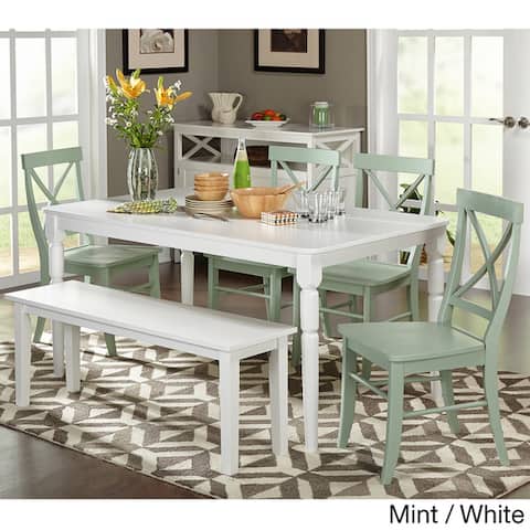 Green Kitchen Dining Room Sets Online At Our Best Simple Living 6 Piece Albury Dining Set With Bench