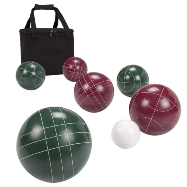 slide 1 of 1, Hey! Play! Regulation Size Bocce Ball Set - Red/Green - 3.96" Ball