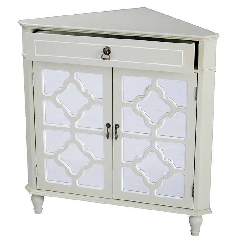 Shop Heather Ann Mirror Insert Double Door Single Drawer Wooden