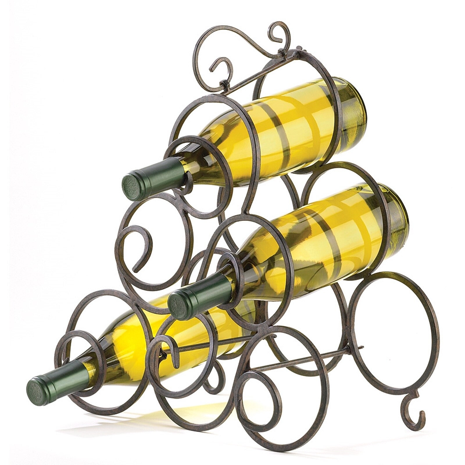 Wrought iron best sale wine bottle holder