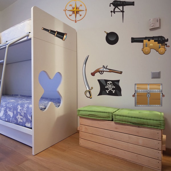 Colorful Pirate Set Nursery Boys Wall Decal Sticker Deco Colorful Pirate Set Nursery Boys Wall Decal Sticker Deco Mural Vinyl