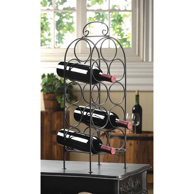 Classic Wine Bottle Metal Rack